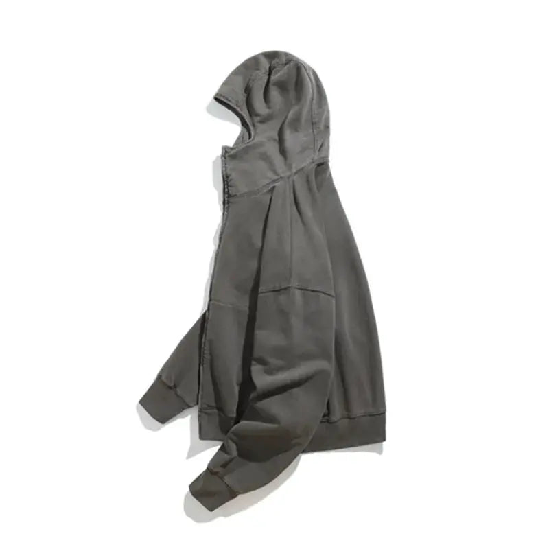 Oversized Retro Warmer Zip Hoodie - Hominus Denim