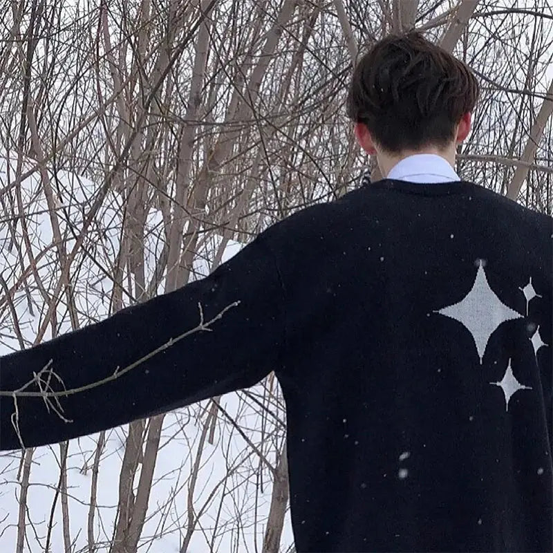 Oversized Y2K Moonlight Knit Sweater - Hominus Denim