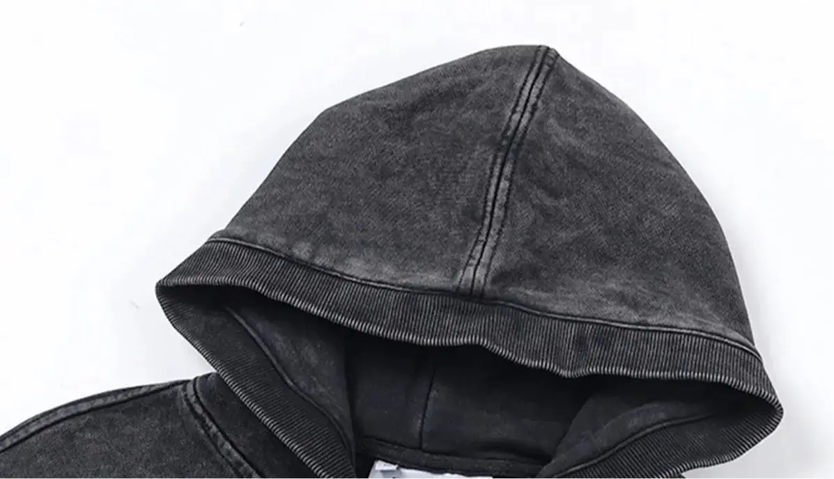 PFNW Silhouette Spliced Hooded Jacket Men's High Quality Washed Old-fashioned Sweatshirt Jacket Top 2025 New Zipper Coat 28W6107 Hominus Denim