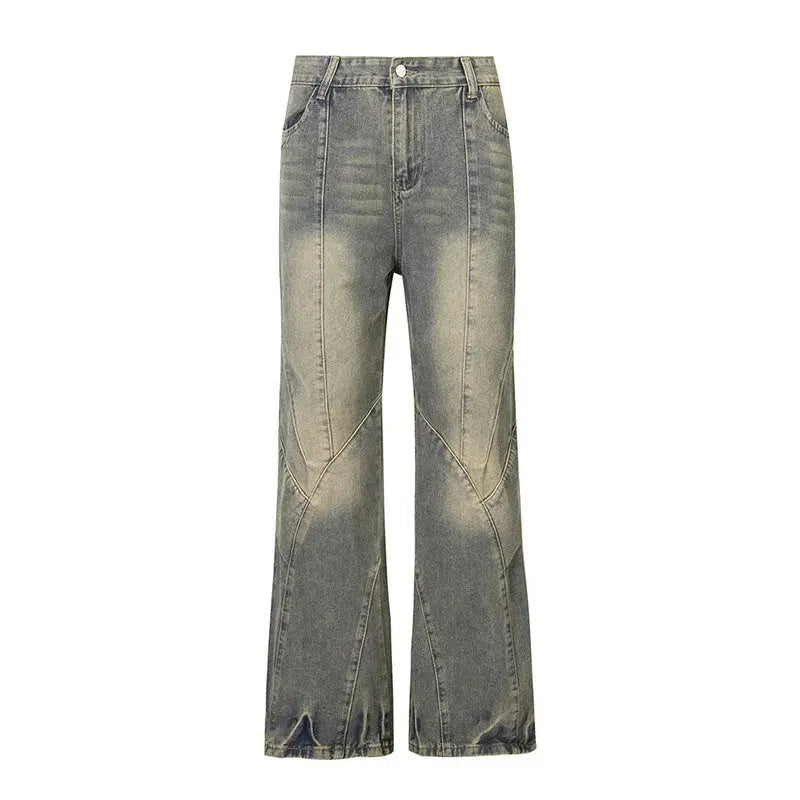 Punk Style Hip Hop Casual Jeans Pants Hi Street Cargo Vintage Denim Trousers For Male Patchwork Hominus Denim