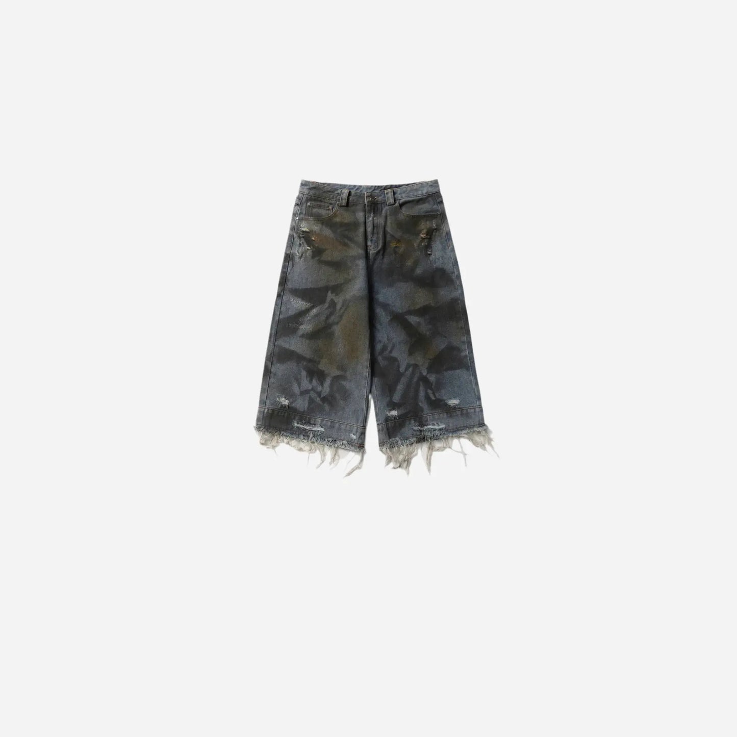 Raw Edge Ripped Denim Short Hominus Denim