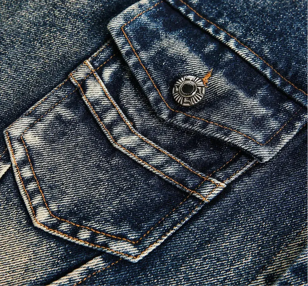 Raw Edge Washed Distressed Denim Jacket Hominus Denim