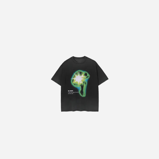 Retro Oversized Abstract Graphic Print Tee Hominus Denim