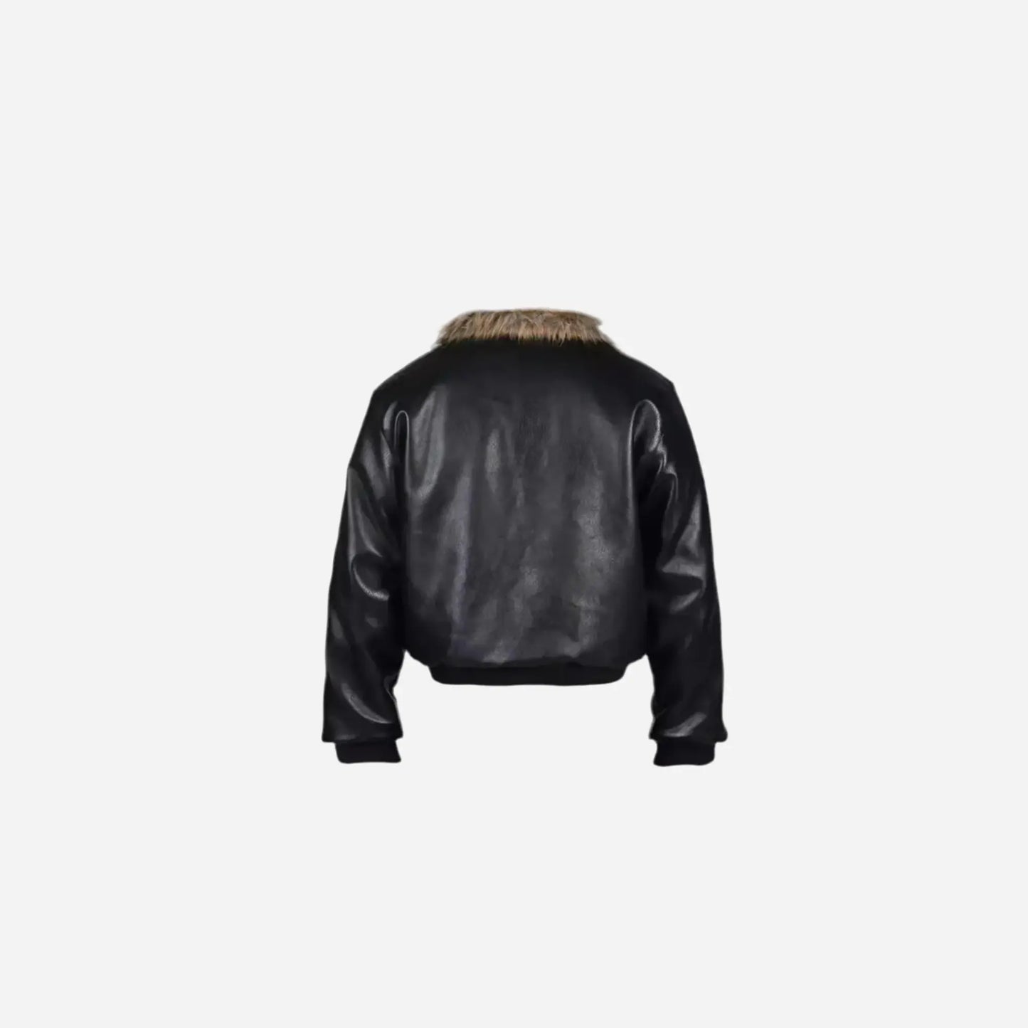 Reversible Striped Faux Fur Leather Jacket Hominus Denim