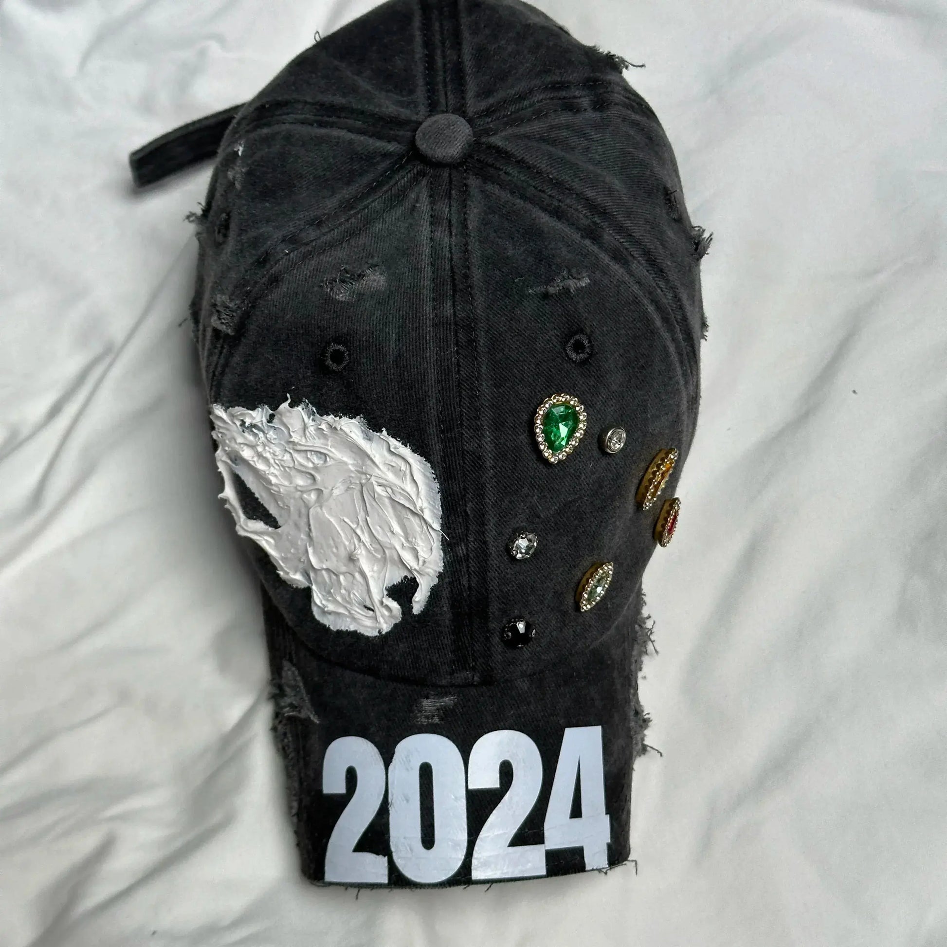 Ripped Hole Distressed Hip Hop Punk Baseball Cap Men Women High Street Casual Vintage Hat Casquette Homme Hominus Denim