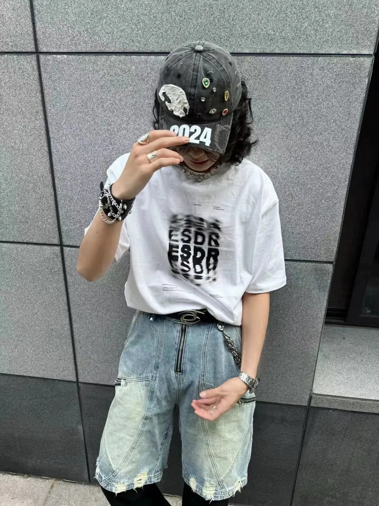 Ripped Hole Distressed Hip Hop Punk Baseball Cap Men Women High Street Casual Vintage Hat Casquette Homme Hominus Denim