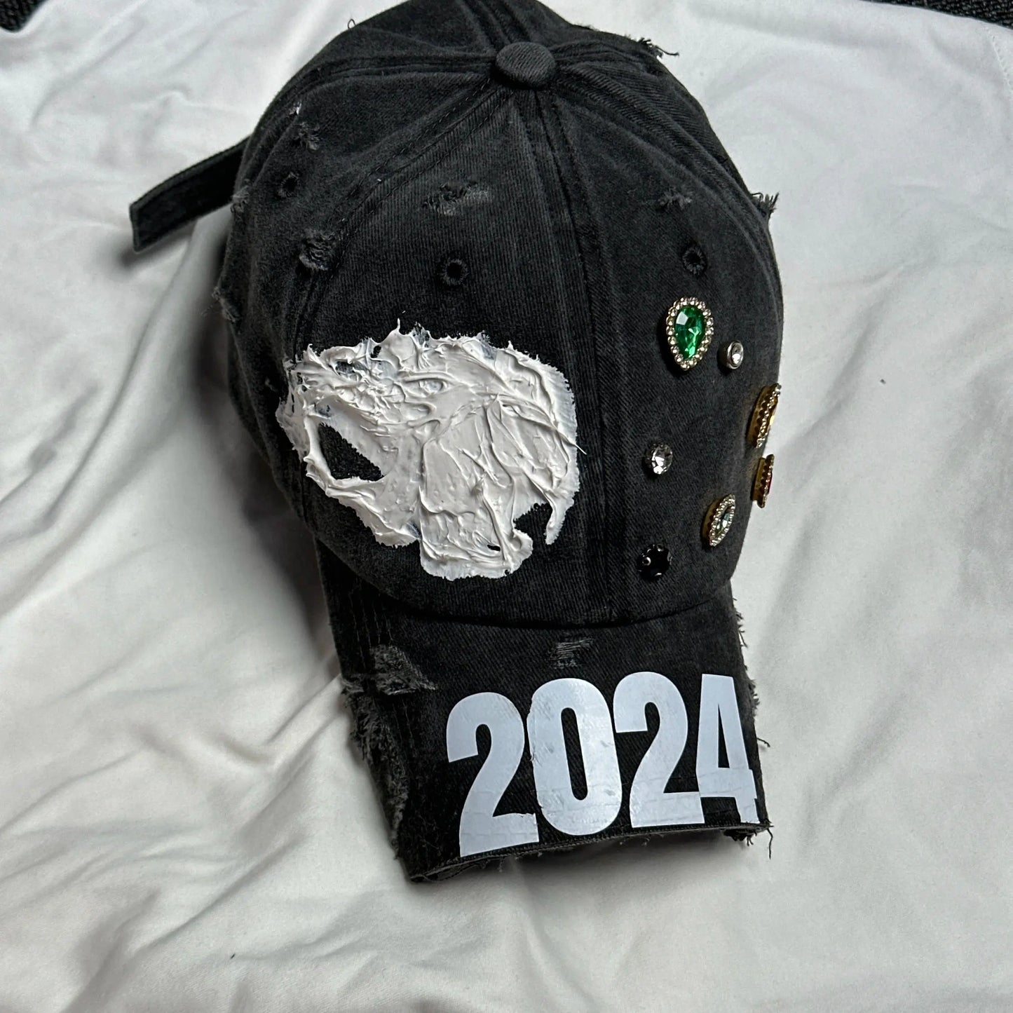 Ripped Hole Distressed Hip Hop Punk Baseball Cap Men Women High Street Casual Vintage Hat Casquette Homme Hominus Denim