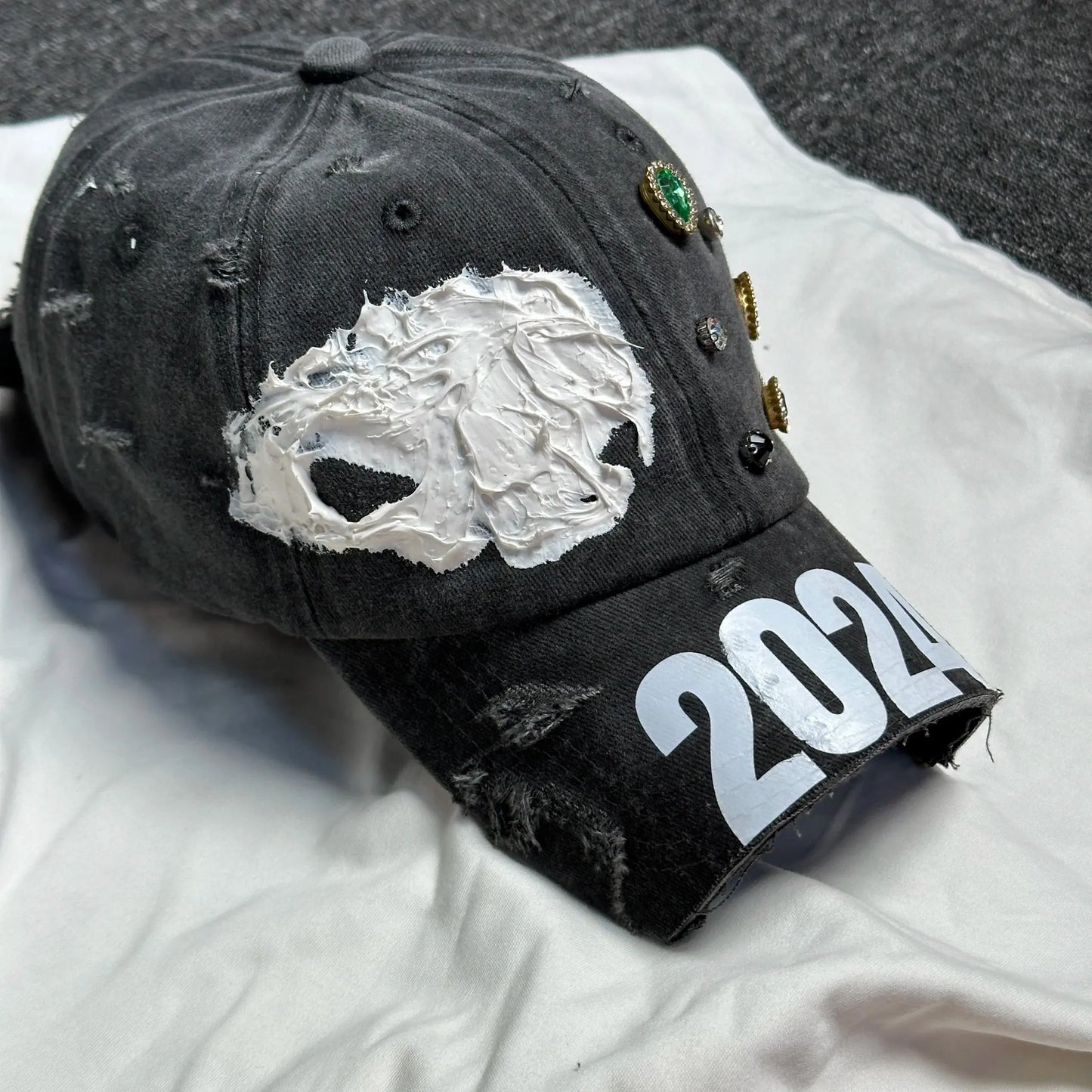 Ripped Hole Distressed Hip Hop Punk Baseball Cap Men Women High Street Casual Vintage Hat Casquette Homme Hominus Denim