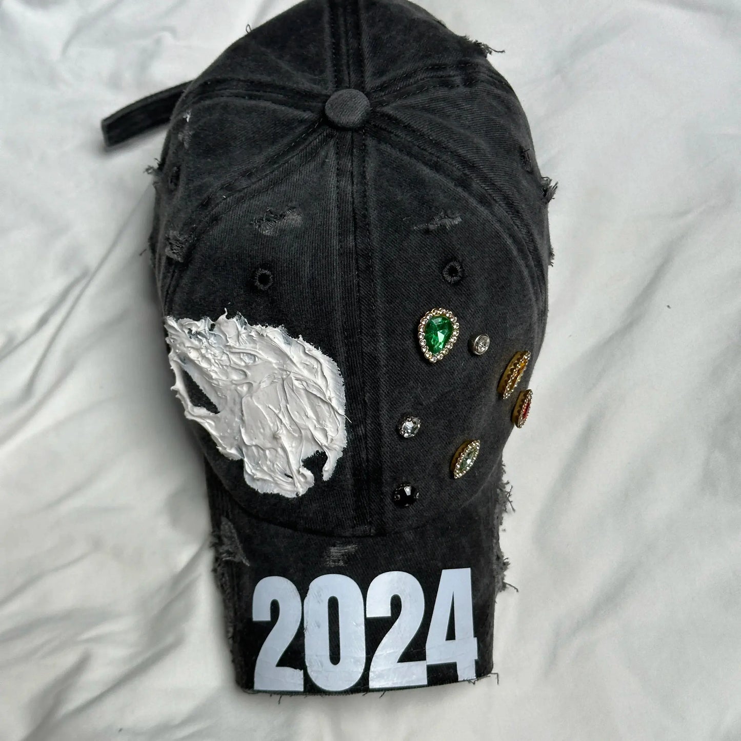 Ripped Hole Distressed Hip Hop Punk Baseball Cap Men Women High Street Casual Vintage Hat Casquette Homme Hominus Denim