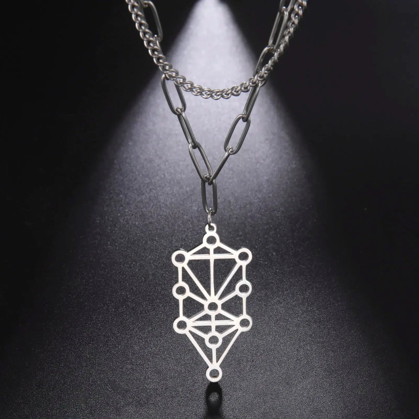 Sephiroth Tree of Life Necklace Stainless Steel