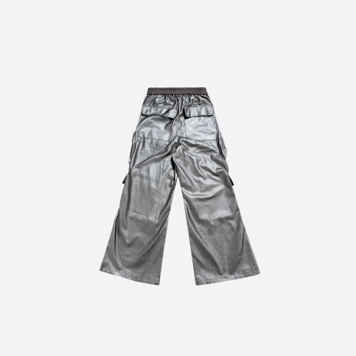 Silver Waxed Baggy Parachute Pant Hominus Denim