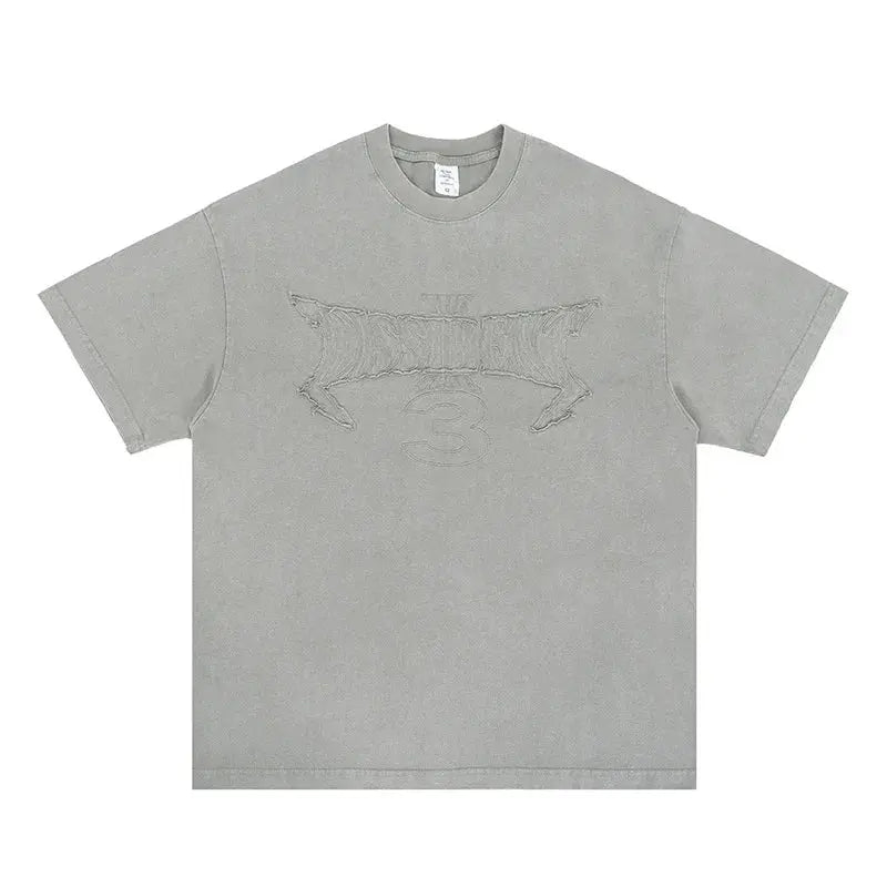 Small neckline embroidered T-shirt Hominus Denim