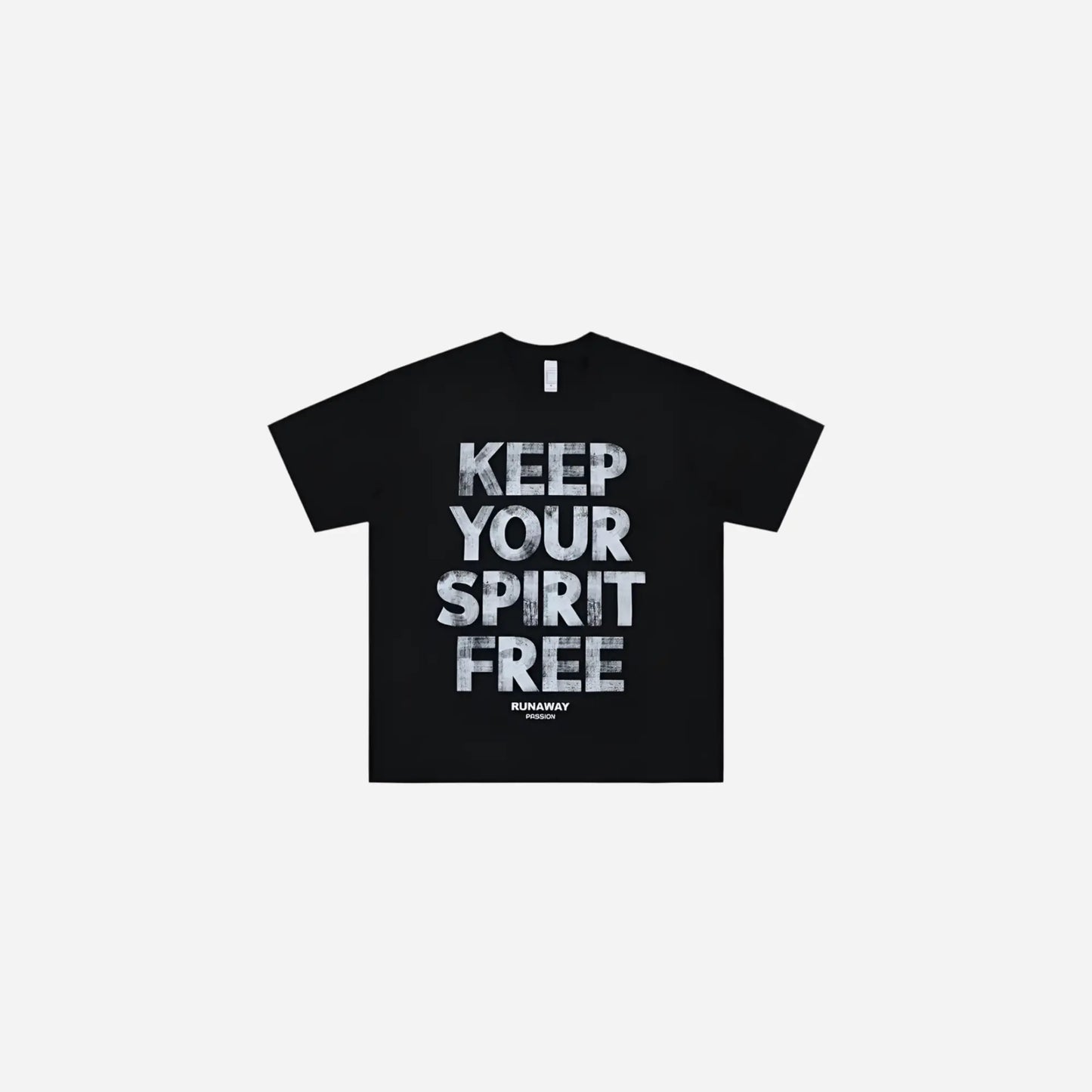 Spirit Grunge Letter Printed Tee Hominus Denim