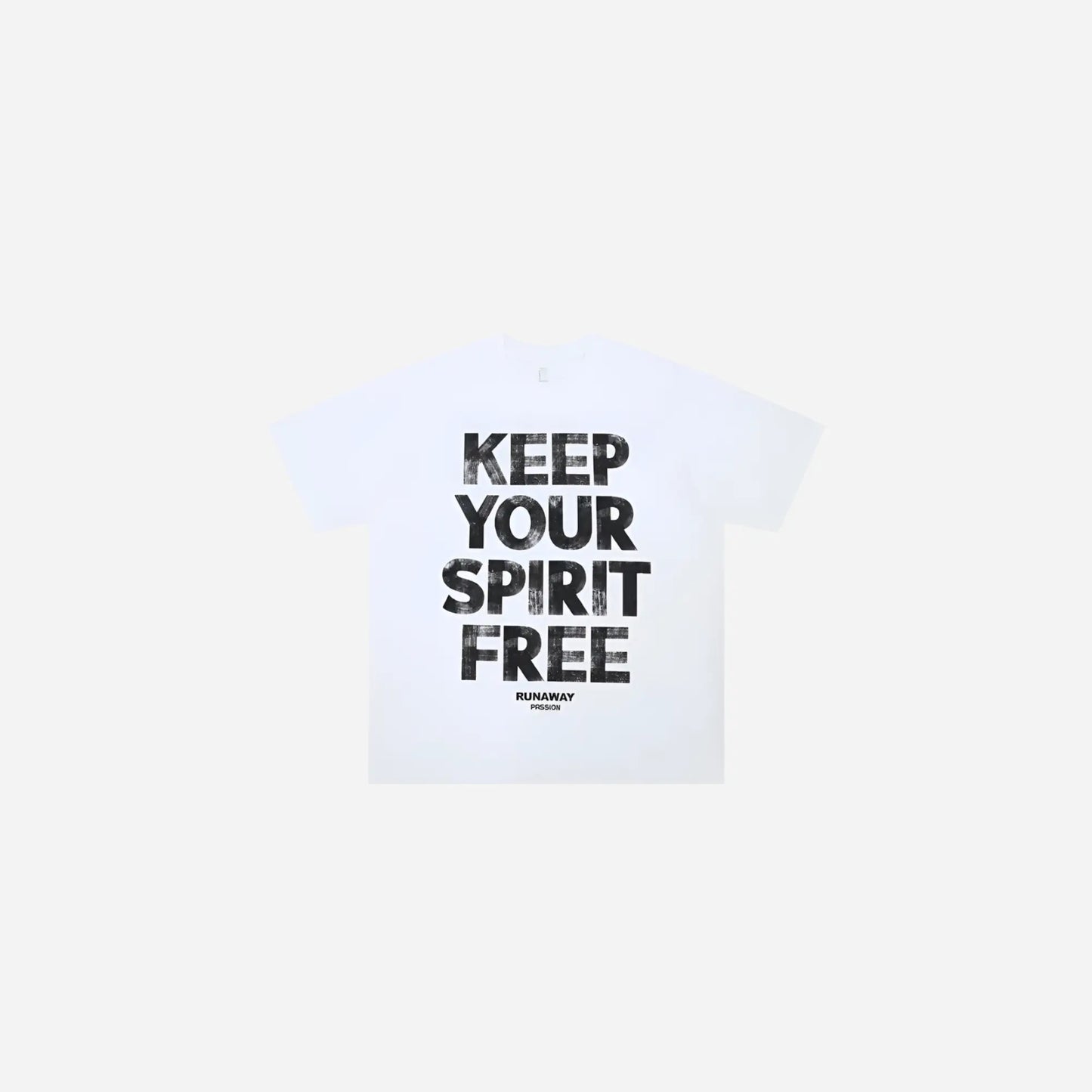 Spirit Grunge Letter Printed Tee Hominus Denim