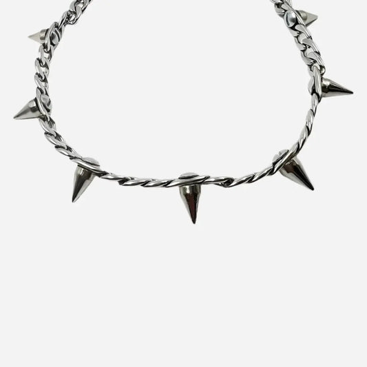 Stainless Choker Gothic Punk Necklace Hominus Denim