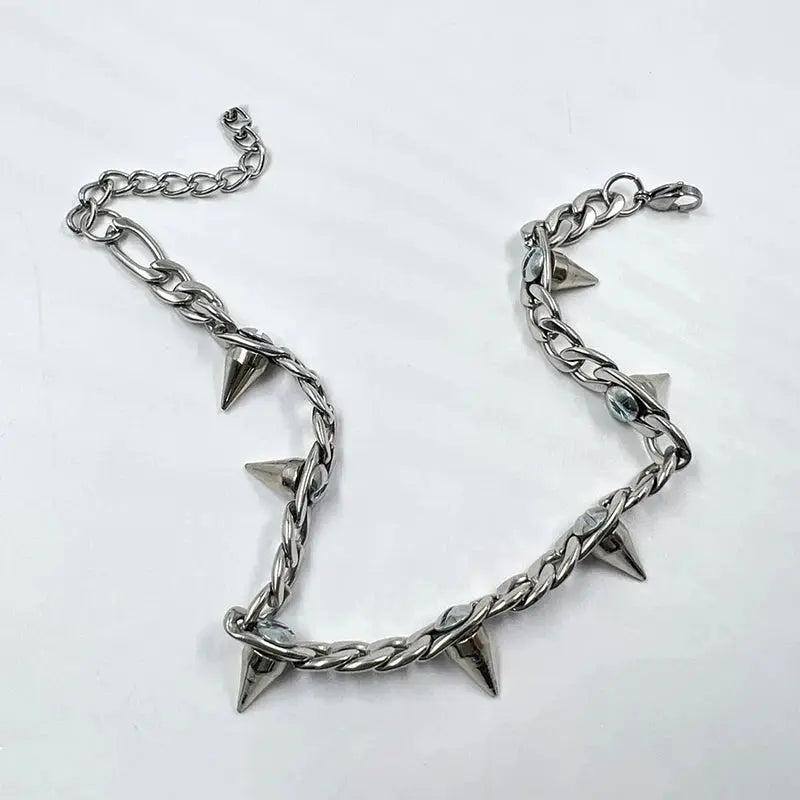 Stainless Choker Gothic Punk Necklace - Hominus Denim