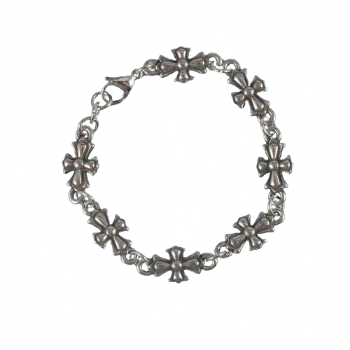 Stainless Gothic Vintage Crosses Bracelet - Hominus Denim