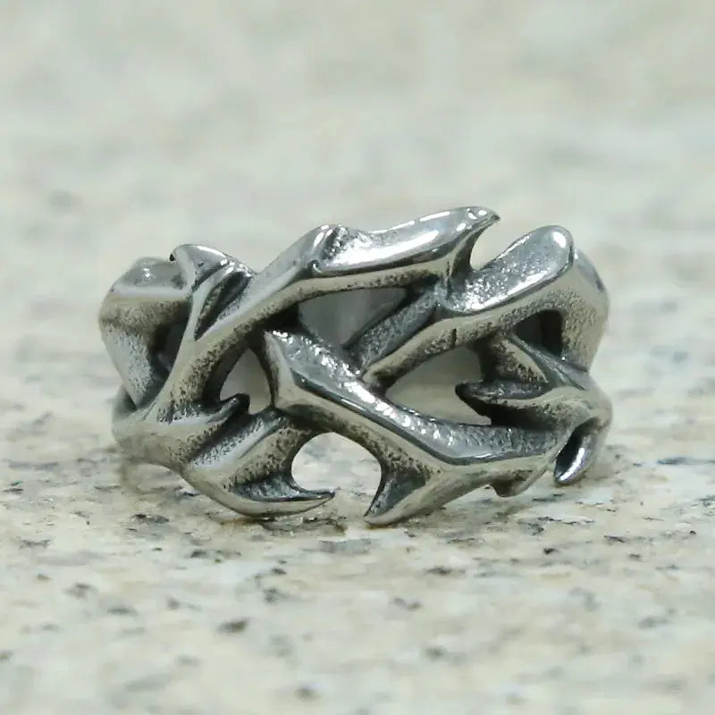 Stainless Steel Thorn Ring - Hominus Denim