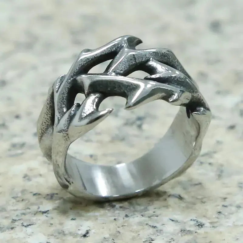 Stainless Steel Thorn Ring - Hominus Denim