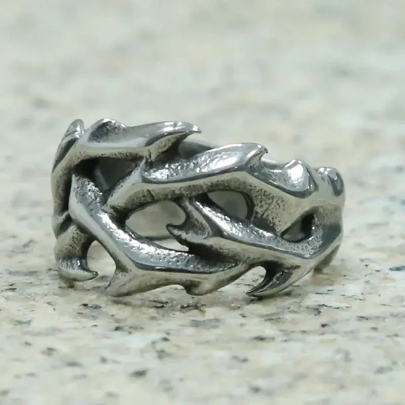 Stainless Steel Thorn Ring - Hominus Denim