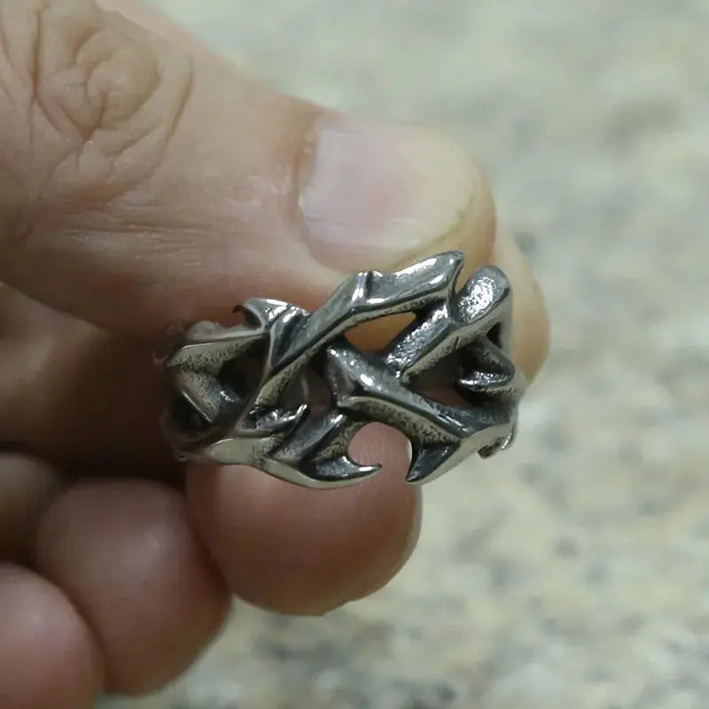 Stainless Steel Thorn Ring - Hominus Denim