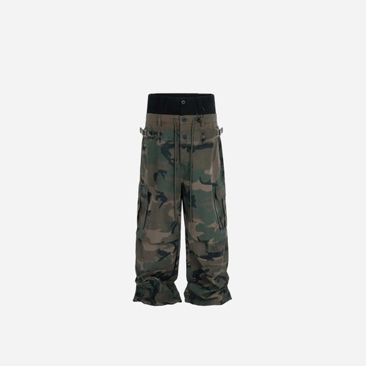 Triple Waistband Camouflage Cargo Baggy Pant Hominus Denim