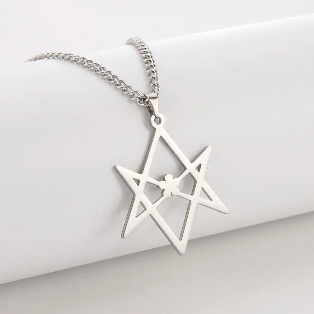 Unicursal Hexagram Symbol Necklace - Hominus Denim