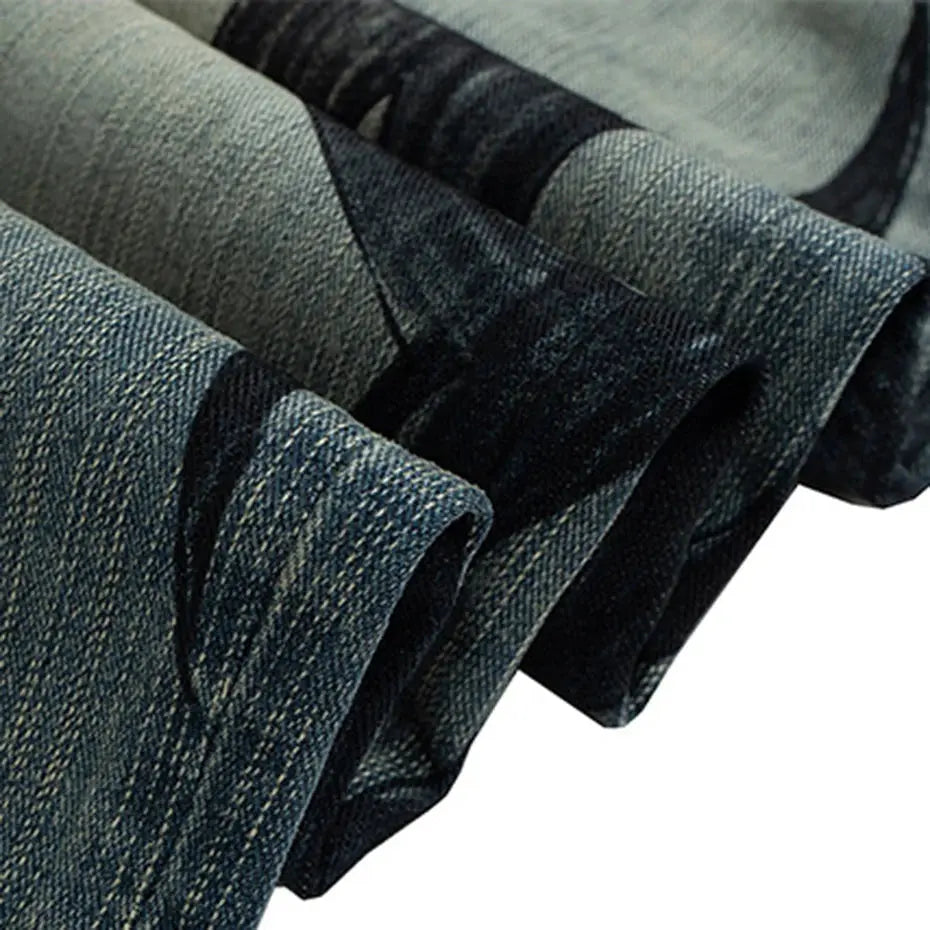 Vintage Baggy Jeans Men's Streetwear Harajuku Hip Hop Jeans Retro Blue Loose Straight Denim Pants Hominus Denim