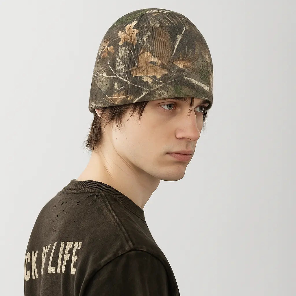 Vintage Camouflage Beanie Hominus Denim