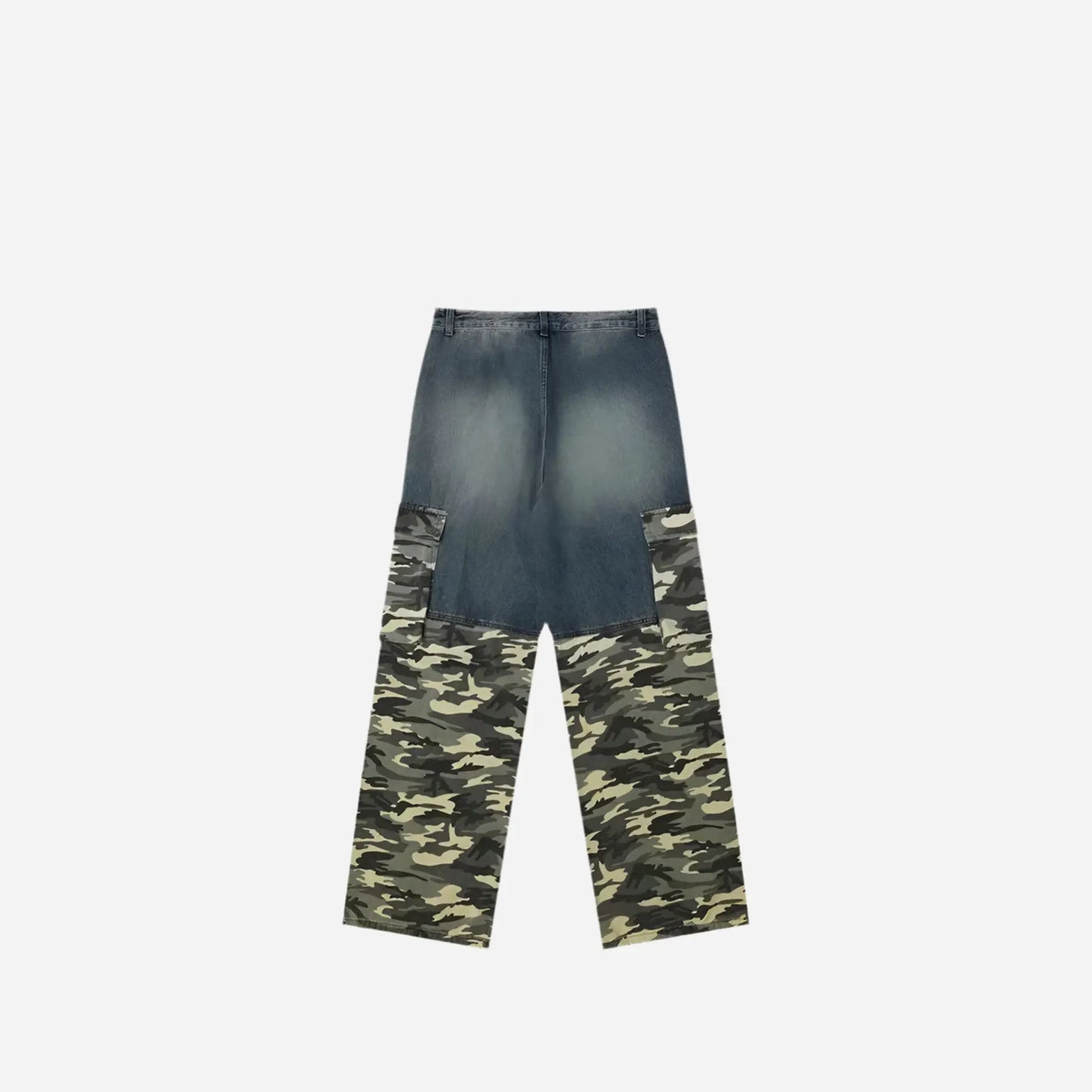 Vintage Cargo Camouflage Patchwork Jean Hominus Denim