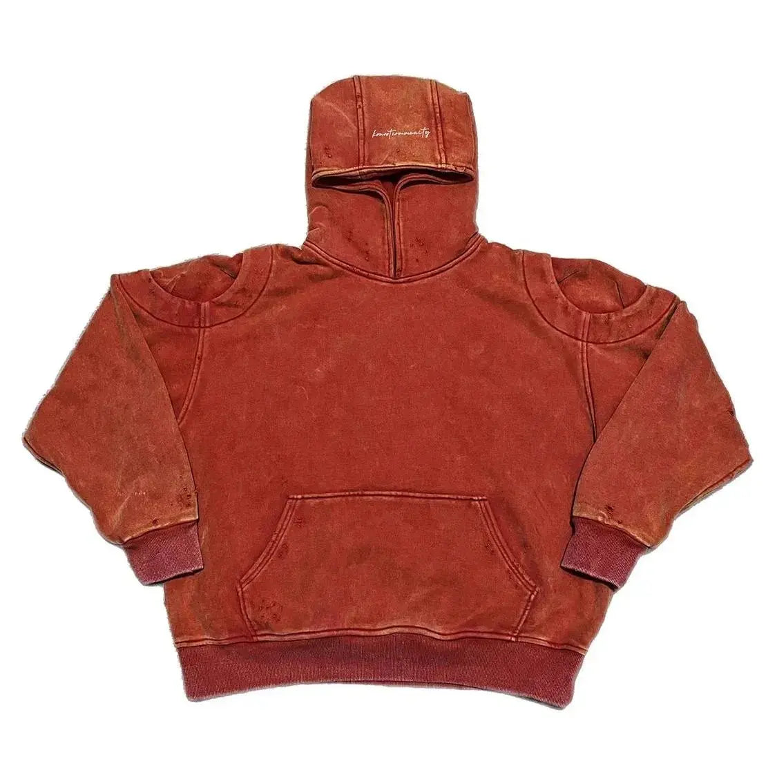 Vintage Heavyweight Wash Hoodies Deconstructed Silhouette Damaged Distressed Sweatshirt Coat Autumn and Winter Hominus Denim