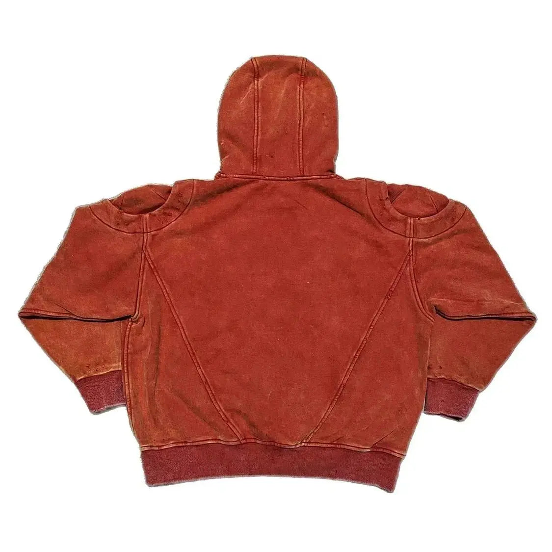Vintage Heavyweight Wash Hoodies Deconstructed Silhouette Damaged Distressed Sweatshirt Coat Autumn and Winter Hominus Denim