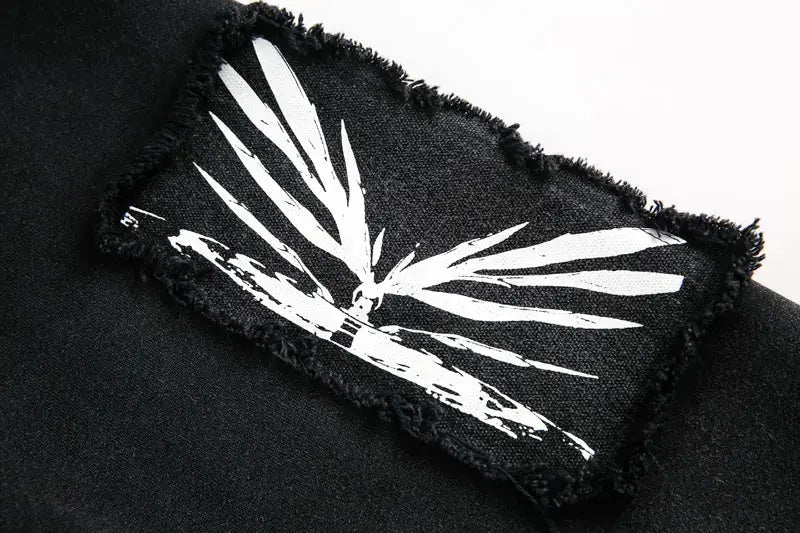 Vintage Hooded Jacket Y2K Embroidered Japanese Style Patch Zipper Hoodie Sweatshirt Streetwear Hip Hop Punk Gothic Baggy Hoodies Hominus Denim