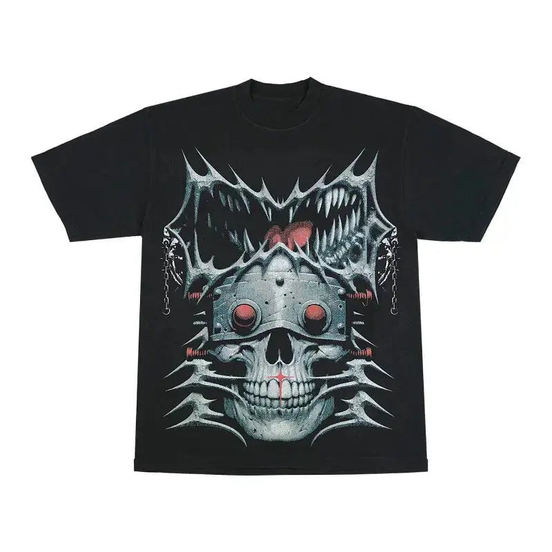 Vintage Retro Gothic Printed Design Tee Hominus Denim