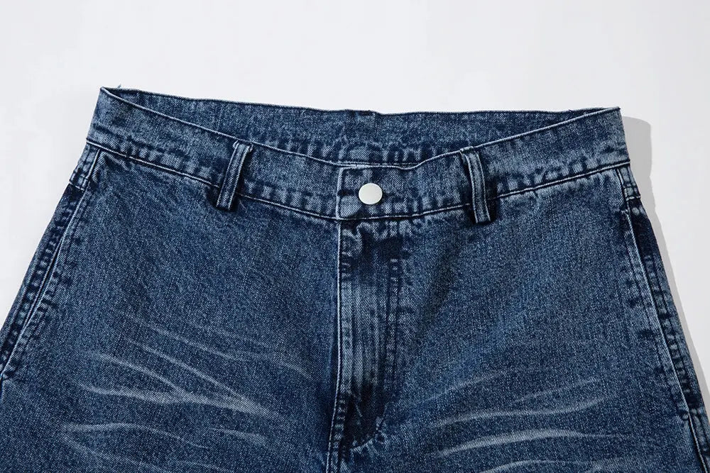 Vintage Streetwear Washed Blue Jeans Pants Mens and Womens Straight Baggy Casual Denim Trousers Oversized Loose Cargos Hominus Denim
