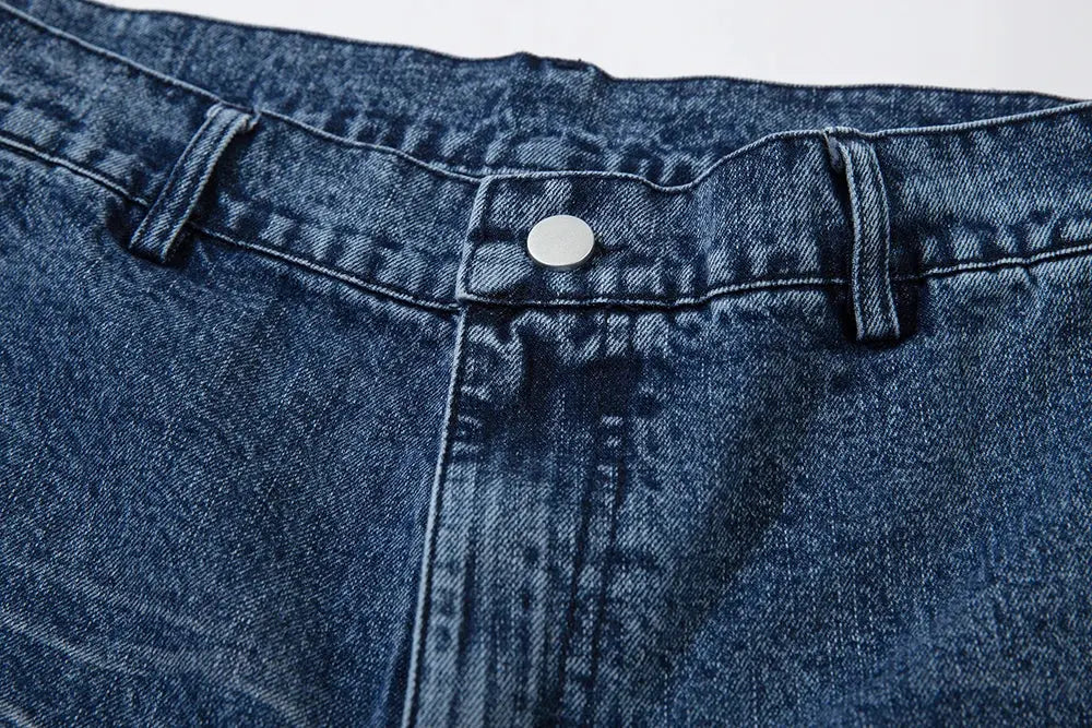 Vintage Streetwear Washed Blue Jeans Pants Mens and Womens Straight Baggy Casual Denim Trousers Oversized Loose Cargos Hominus Denim