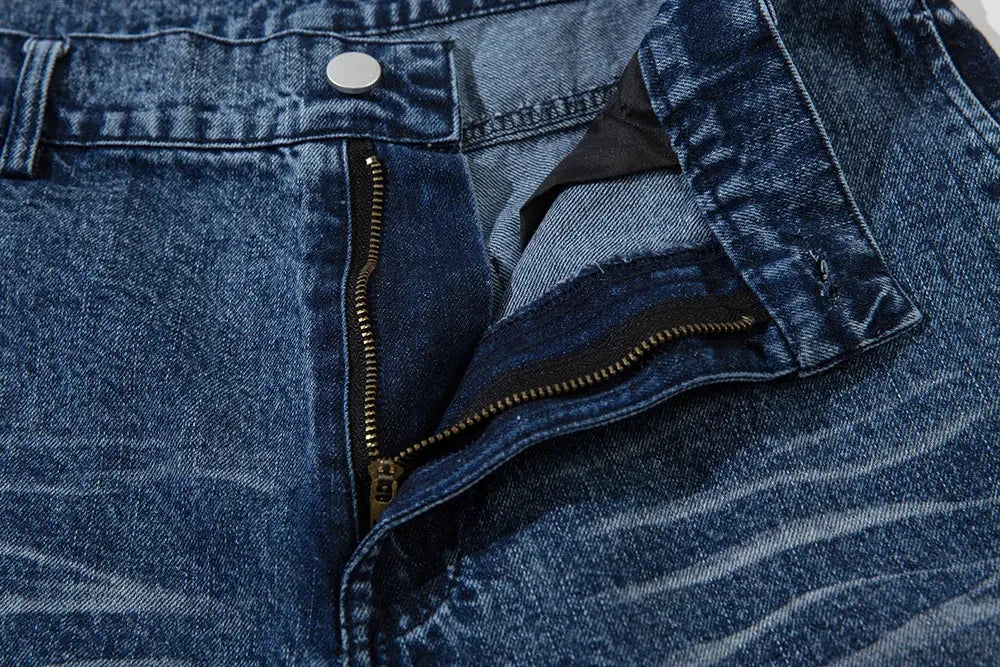 Vintage Streetwear Washed Blue Jeans Pants Mens and Womens Straight Baggy Casual Denim Trousers Oversized Loose Cargos Hominus Denim