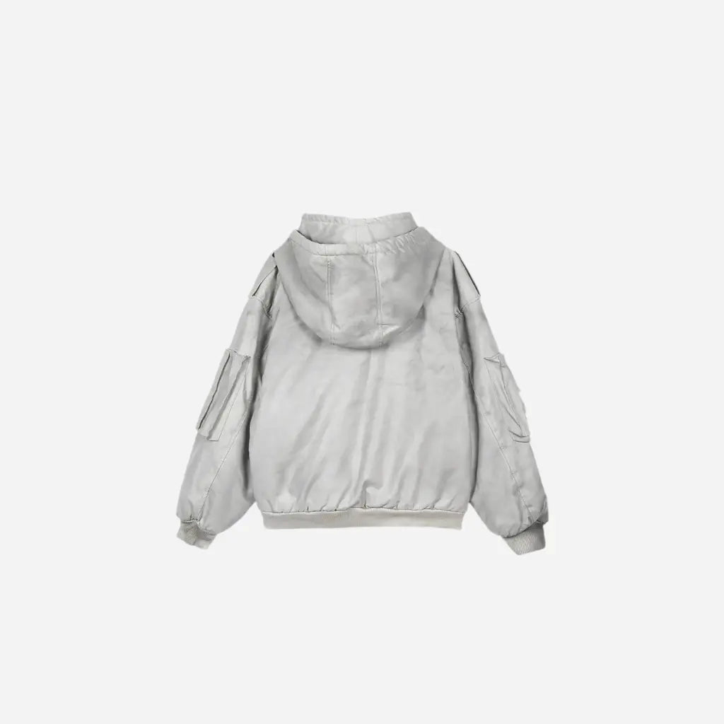 Vintage Washed Dirty Layered Hooded Jacket Hominus Denim