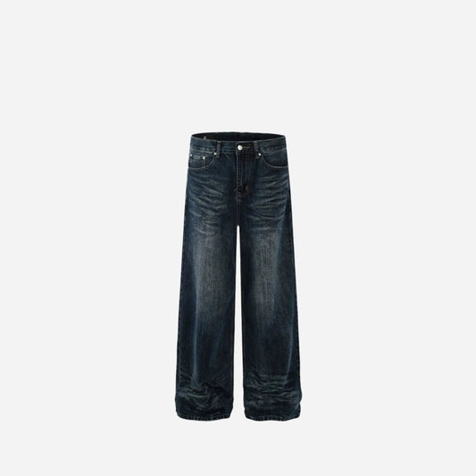 Vintage Washed Effect Baggy Jeans Hominus Denim
