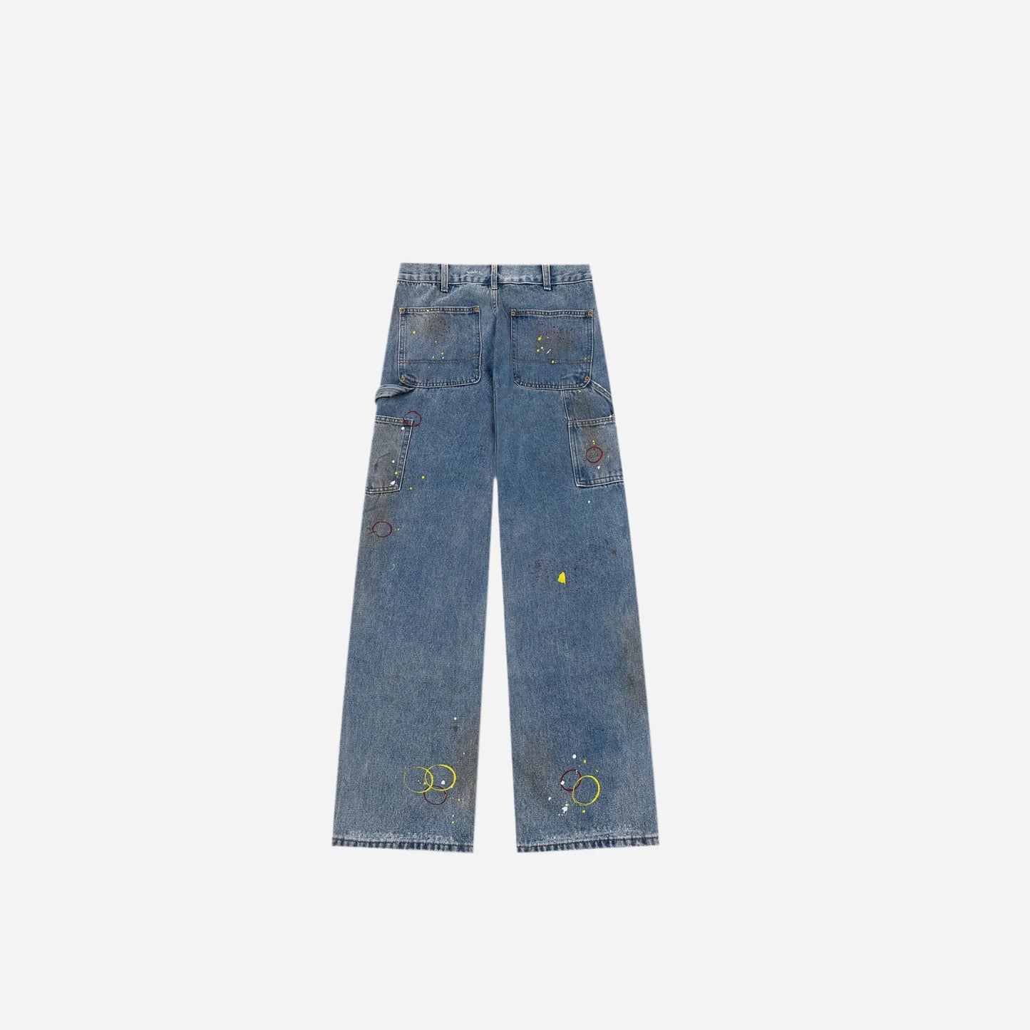 Vintage Washed Grunge Painted Baggy Jean Hominus Denim