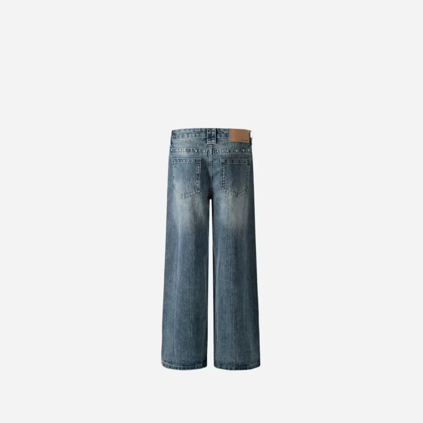 Vintage Washed Rhinestone Baggy Jeans Hominus Denim