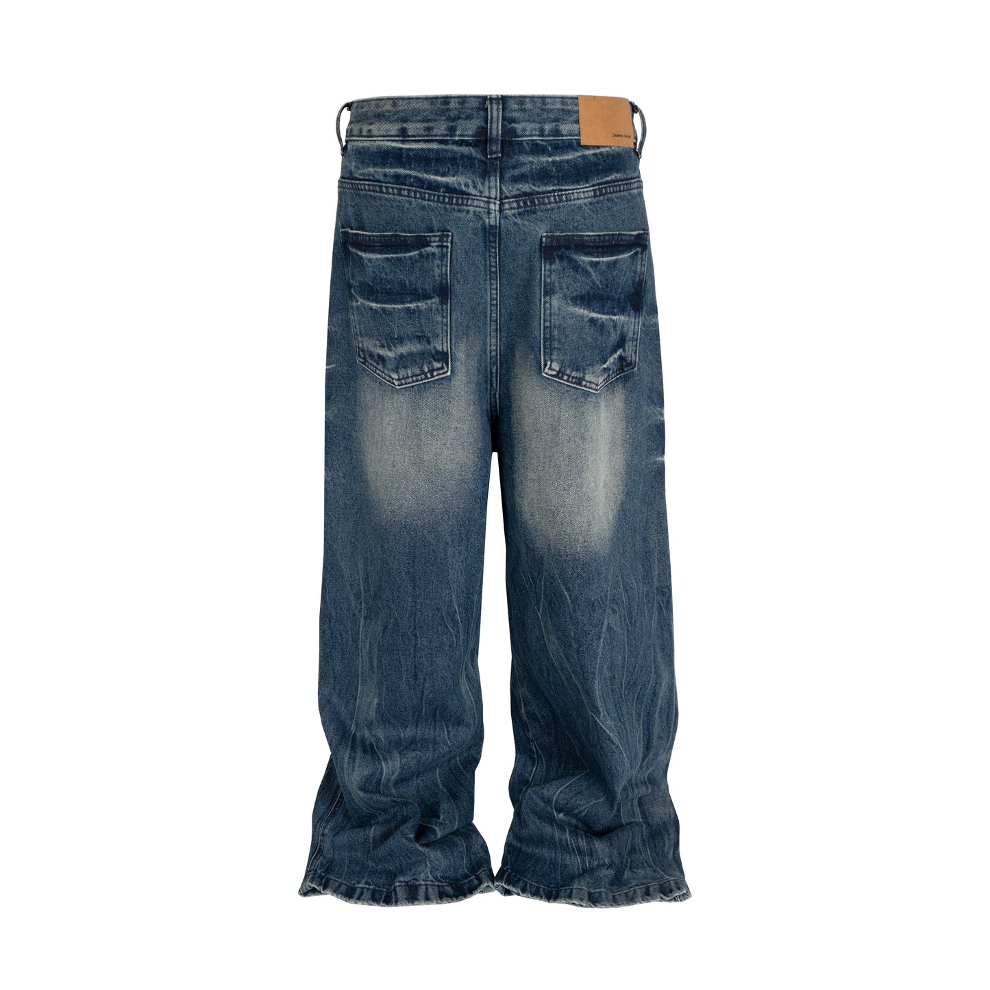 Vintage Washed Used Effect Baggy Jean - Hominus Denim