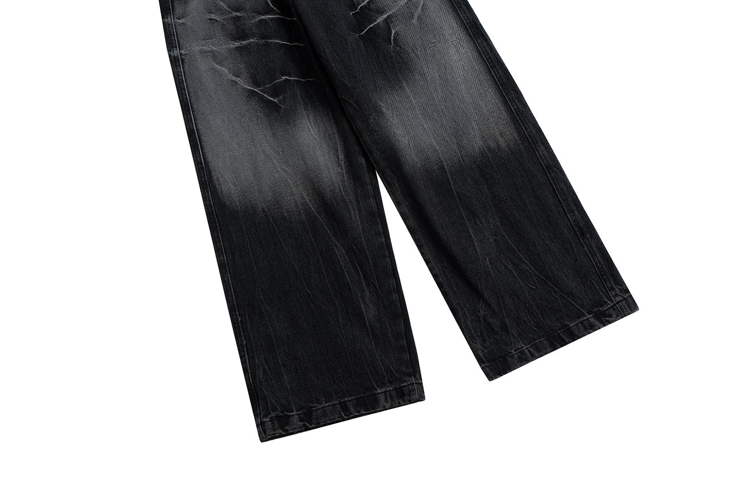 Vintage Washed Used Effect Baggy Jean - Hominus Denim