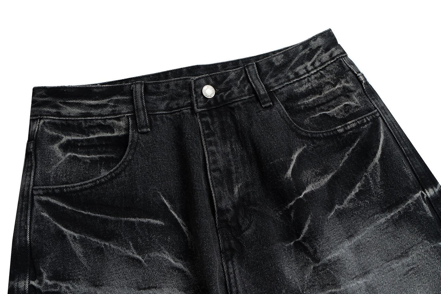 Vintage Washed Used Effect Baggy Jean - Hominus Denim
