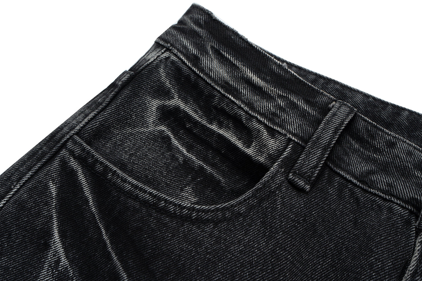 Vintage Washed Used Effect Baggy Jean - Hominus Denim