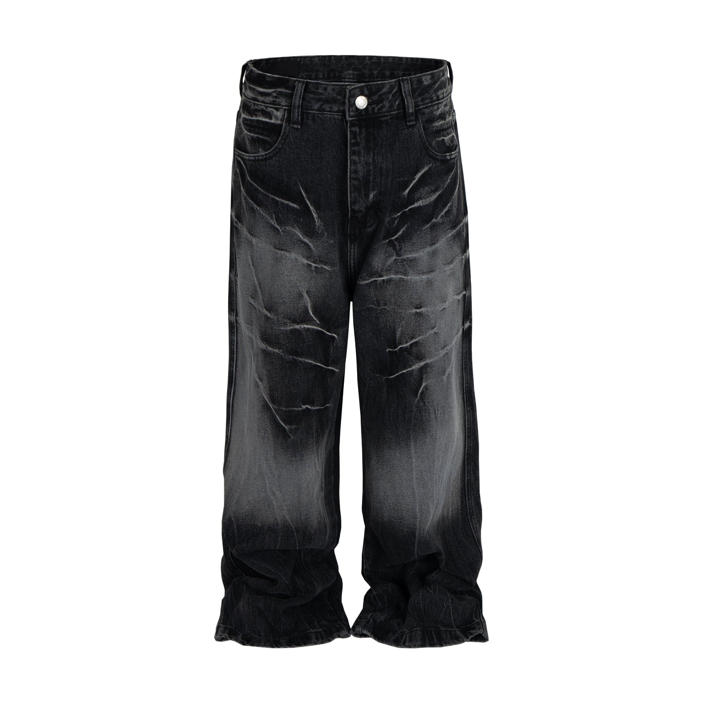 Vintage Washed Used Effect Baggy Jean - Hominus Denim