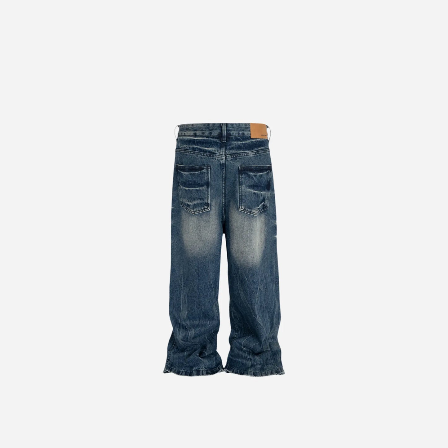 Vintage Washed Used Effect Baggy Jean Hominus Denim