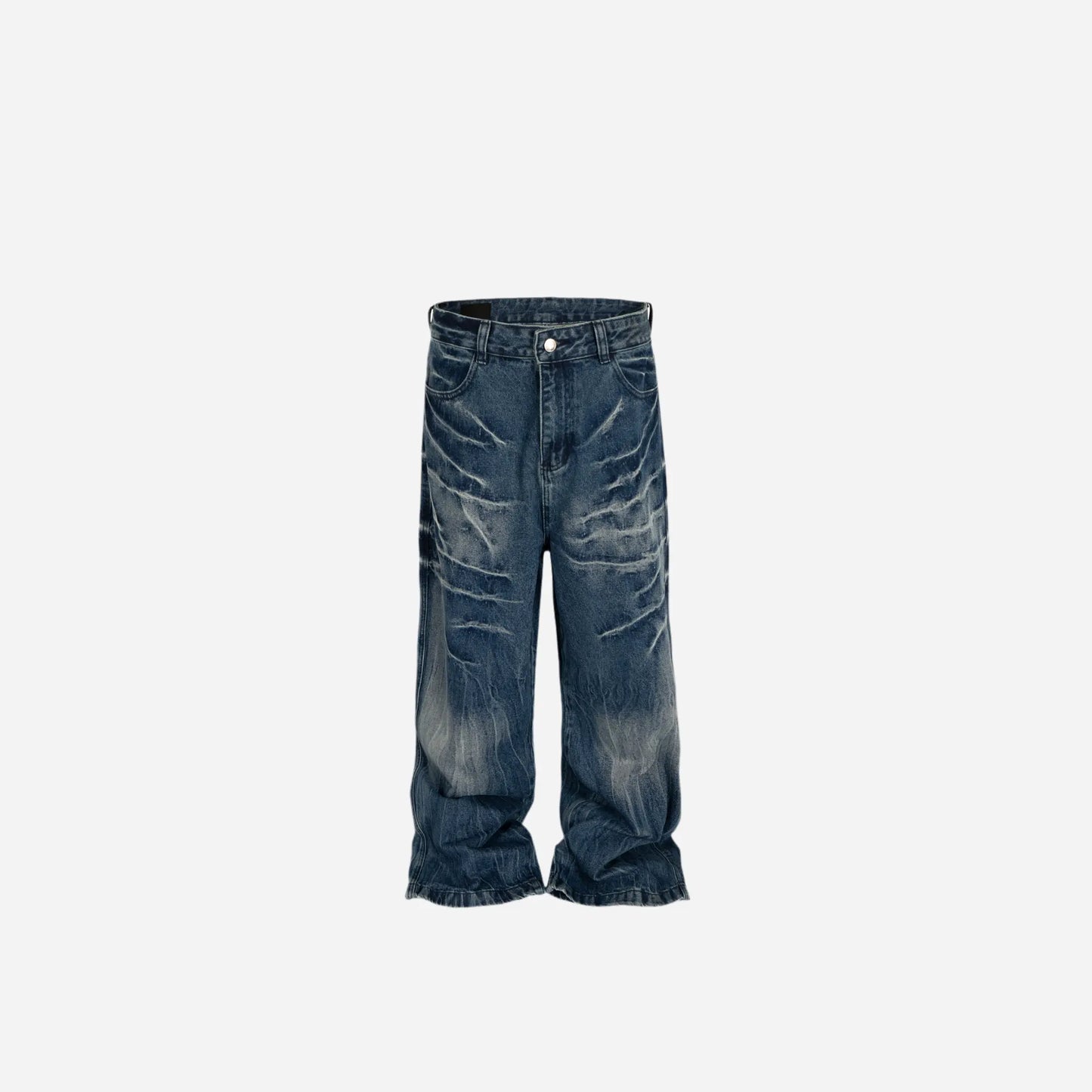Vintage Washed Used Effect Baggy Jean Hominus Denim