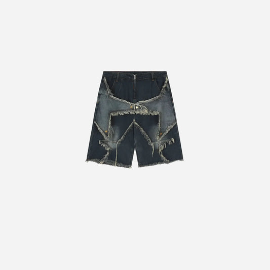 Vintage Y2K Star Patch Denim Short Hominus Denim