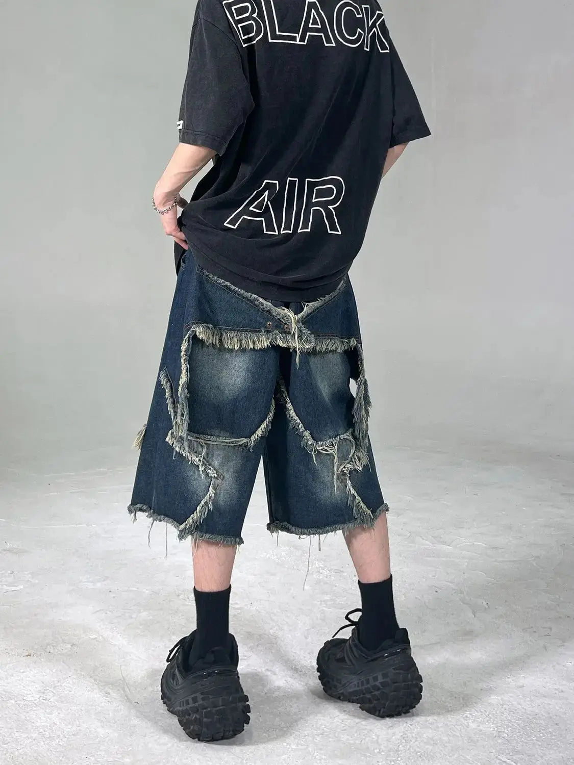 Vintage Y2K Star Patch Denim Short - Hominus Denim